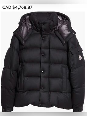 Moncler Vezere Down Puffer Jacket with Removable Hood